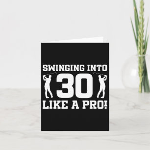 Carte 30e anniversaire Golf 30 ans Joueur de golf