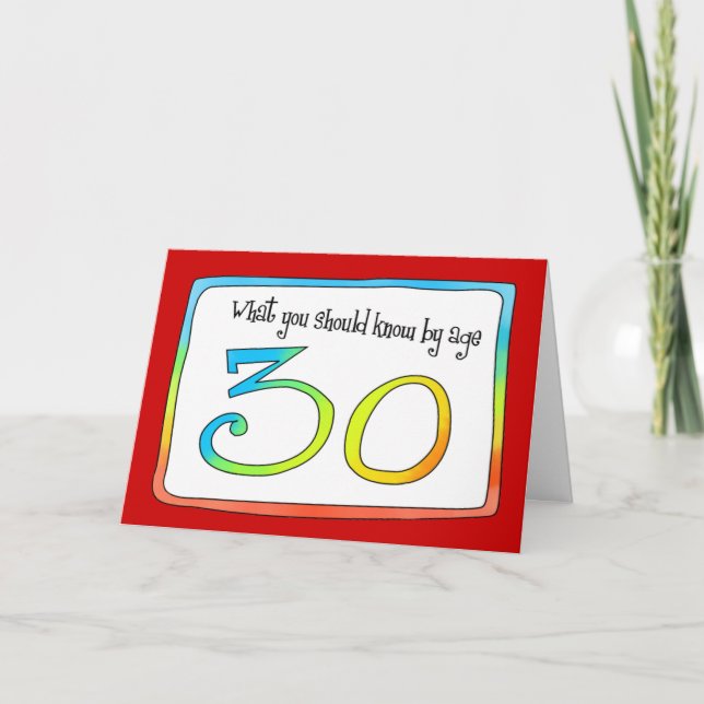 Carte 30e anniversaire Paroles de sagesse (Devant)
