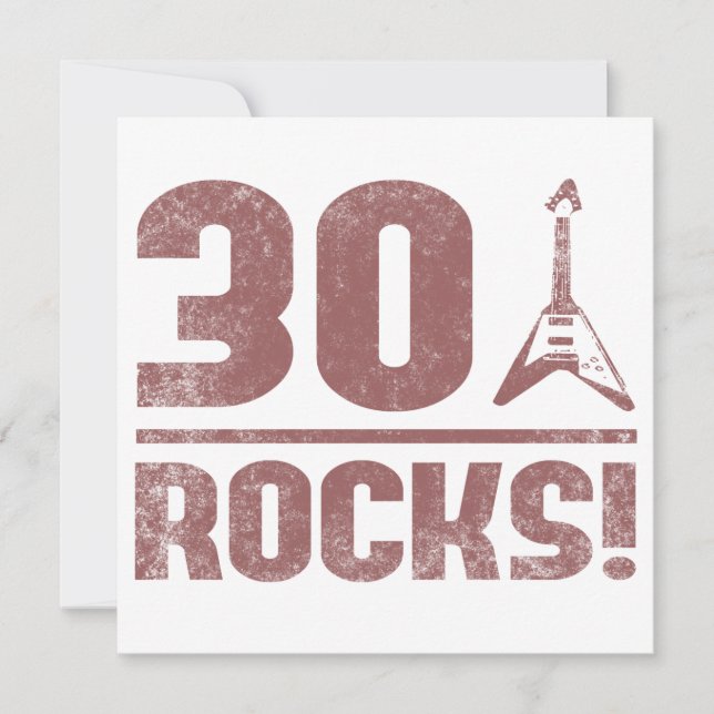 Carte 30e anniversaire Rocks (Devant)