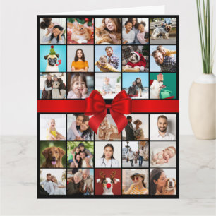 Carte 30e ou n'importe quel âge Photo Collage Big Birthd