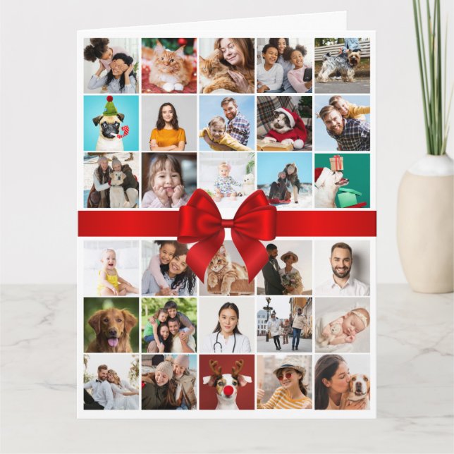 Carte 30e ou n'importe quel âge Photo Collage Big Birthd (Devant)