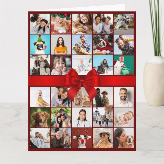 Carte 30e ou n'importe quel âge Photo Collage Big Birthd (Devant)