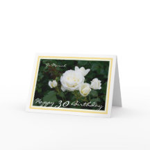 30ème Anniversaire Mariah White Roses moderne Gold