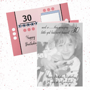 Carte 30ème anniversaire rose encore extraordinaire phot