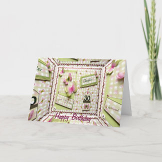 Carte 30ème Fille d'anniversaire