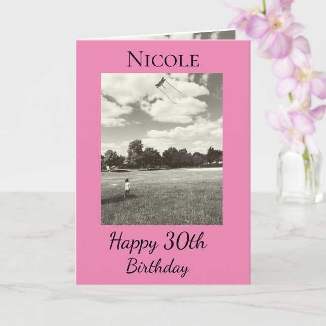 Carte 30ème Inspiration Suivez vos rêves Anniversaire (Orchidée)