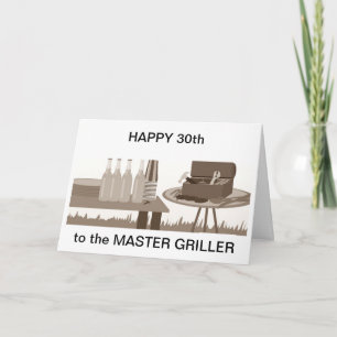 Carte 30ème POUR LE "MASTER GRILLER"