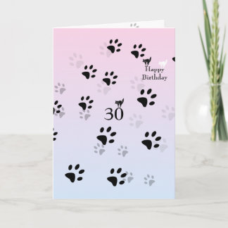 Carte 30th Birthday Cats (ajouter la photo)