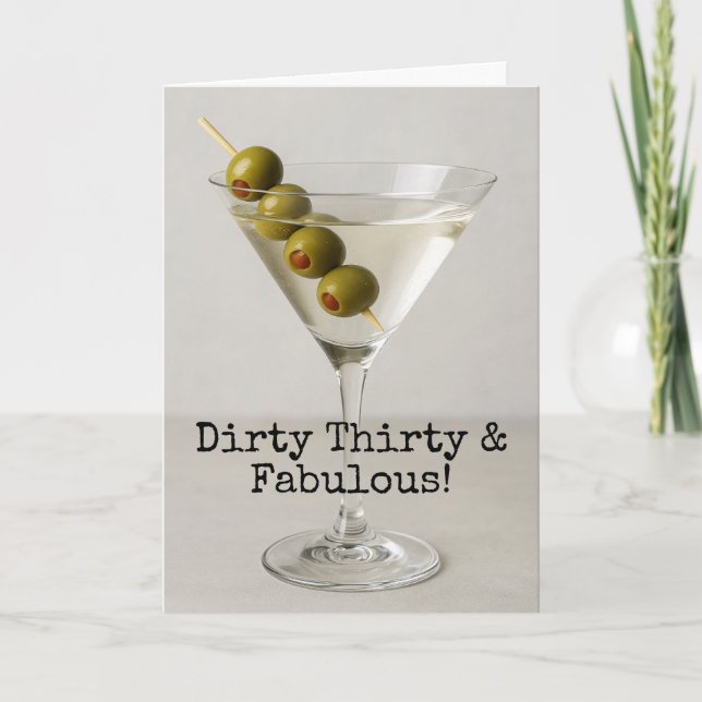 Carte 30th Birthday Custom Funny Greeting (Devant)