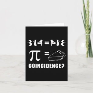 Carte 314 (pi) Coïncidence à tarte égale Joyeux Jour Pi