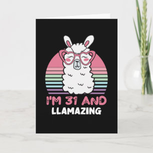 Carte 31 ans Anniversaire lamazing 31e anniversaire Llam