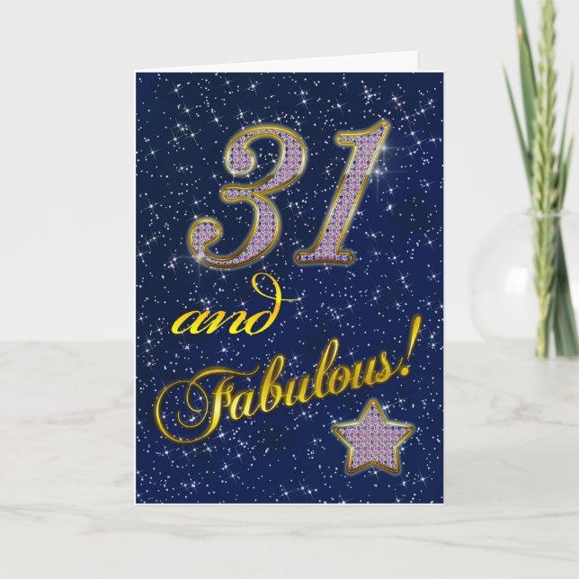 Carte 31e anniversaire pour quelqu'un Fabulous (Devant)