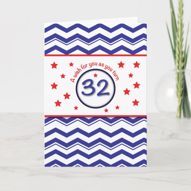 Carte 32e anniversaire patriotique (Devant)