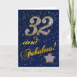 Carte 32nd birthday for someone fabulous