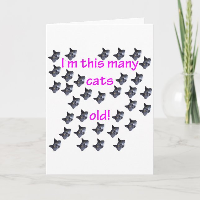 Carte 33 Têtes de Chat Vieilles (Devant)