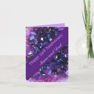 Carte 33e anniversaire du Mariage modifiable