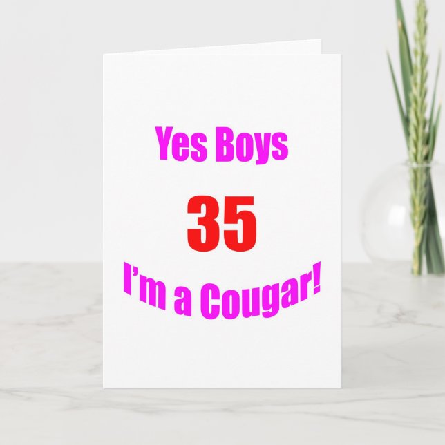 Carte 35 Anniversaire de Cougar (Devant)
