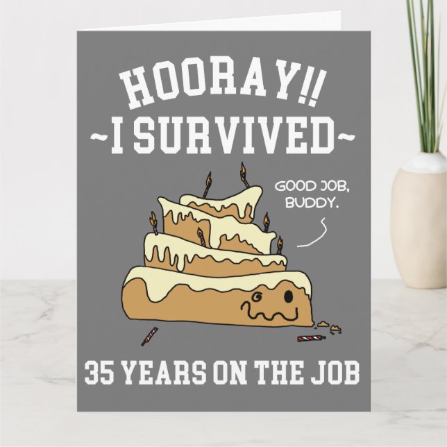 Carte 35 ans dans le métier 35e anniversaire de travail (Devant)