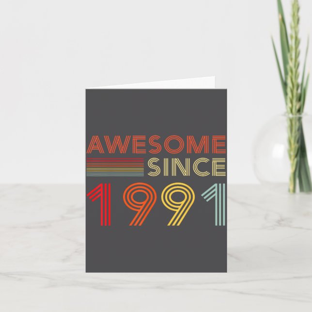 Carte 35 Birthday Decorations Men 35yr Awesome 1991 35th (Devant)