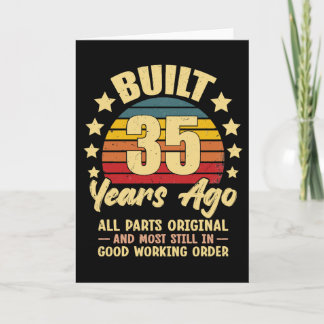 Carte 35 Years Ago All Parts Original 35th Birthday