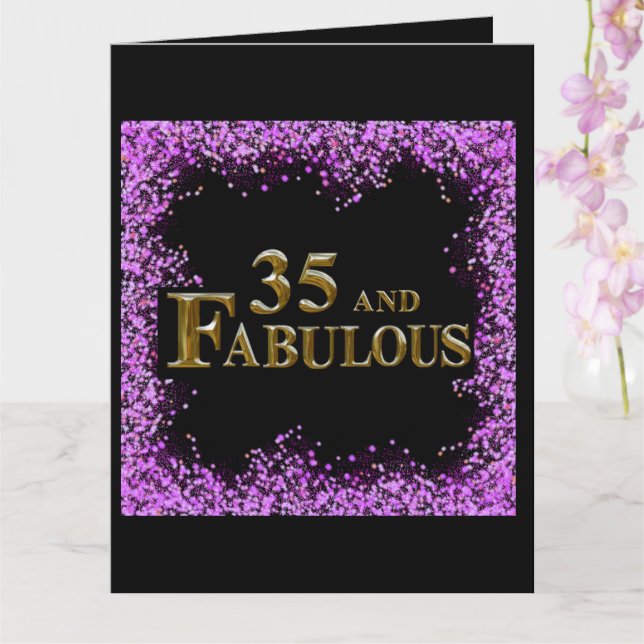 Carte 35e anniversaire  (Orchidée)
