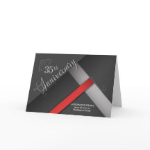 35e anniversaire d'affaires en niveaux de gris