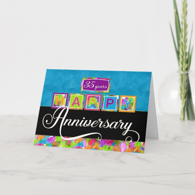 Carte 35e anniversaire de l'employé - coloré (Devant)