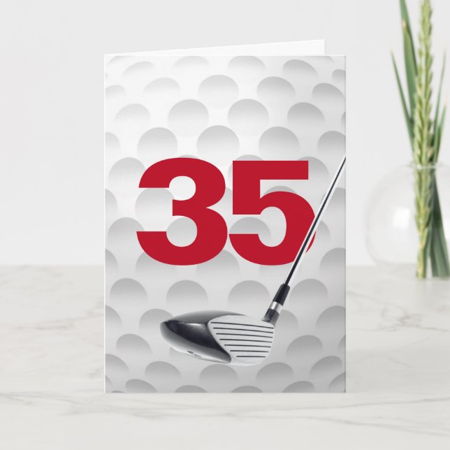 Carte 35e anniversaire Golf Ball Design (Devant)