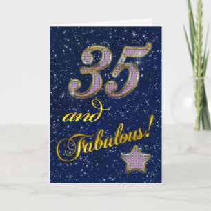 Carte 35e anniversaire pour quelqu'un Fabulous
