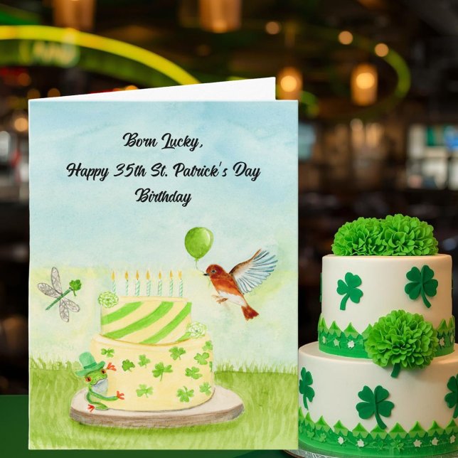 Carte 35e Joyeux anniversaire de la Saint-Patrick (Créateur téléchargé)