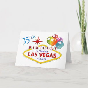 Carte 35th Las Vegas Birthday Card Standard (5" x 7")