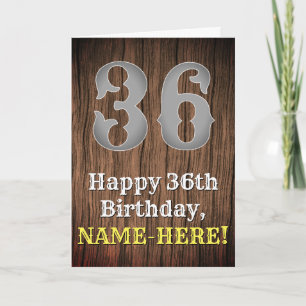 Carte 36e anniversaire : Pays inspiré par l'Ouest Look,
