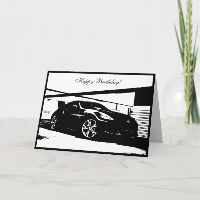 Carte 370Z car themed Birthday Card (Devant)
