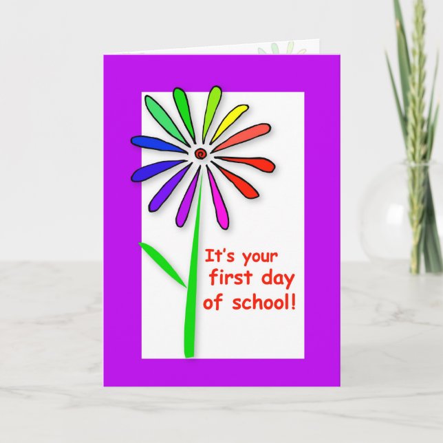 Carte 3722 Fleur du premier jour de l'école (Devant)