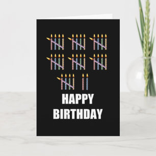 Carte 37e anniversaire avec bougies