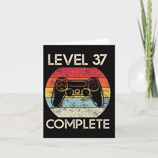 Carte 37e anniversaire de Mariage Couples Husbynd Gamer  (Devant)
