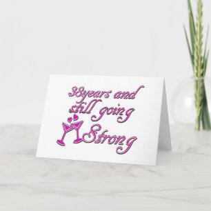 Carte 38e anniversaire de mariage