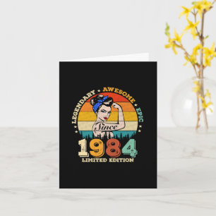 Carte 39 ans 1984 Cadeaux Vintages femmes 39e anniversai