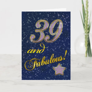 Carte 39e anniversaire pour quelqu'un Fabulous