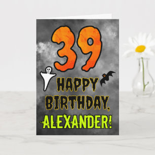 Carte 39th Birthday : Eerie Halloween Theme + Custom Nam