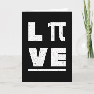 Carte 3.14 Amour Et Vivre Vintage Détruit Joyeux Jour Pi