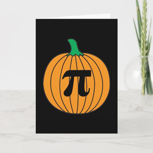 Carte 3.14 Citrouille Pi Pun Blague drôle de maths (Devant)