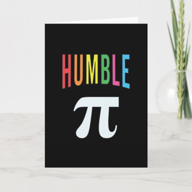 Carte 3.14 Humble Pie Pi Pun Drôle Math Plaisanterie (Devant)
