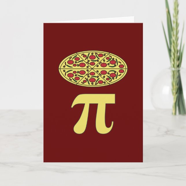 Carte 3.14 Pizza Pie Pi Pun Amusant Math Plaisanterie (Devant)