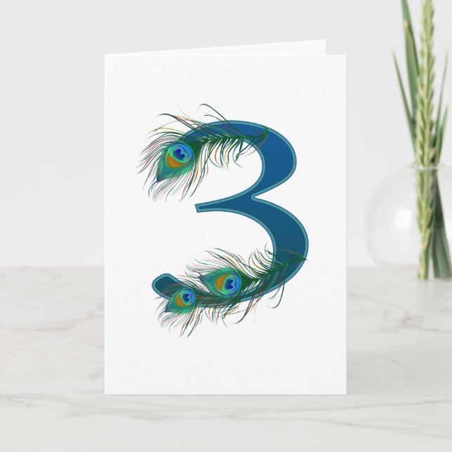 Carte 3 / 3ème / numéro 3 / 3ème anniversaire (Devant)