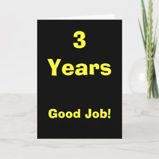 Carte 3 ans de bon travail !