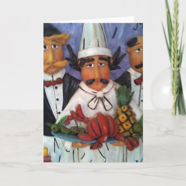 CARTE 3 CHEF'S ALL OCCASION BLANK GREETING CARD (Devant)