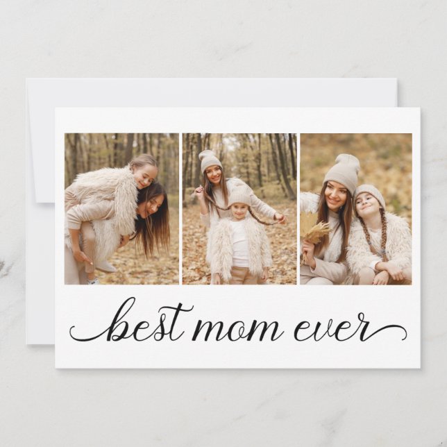 Carte 3 Collage Photo Meilleure Maman Ever (Devant)