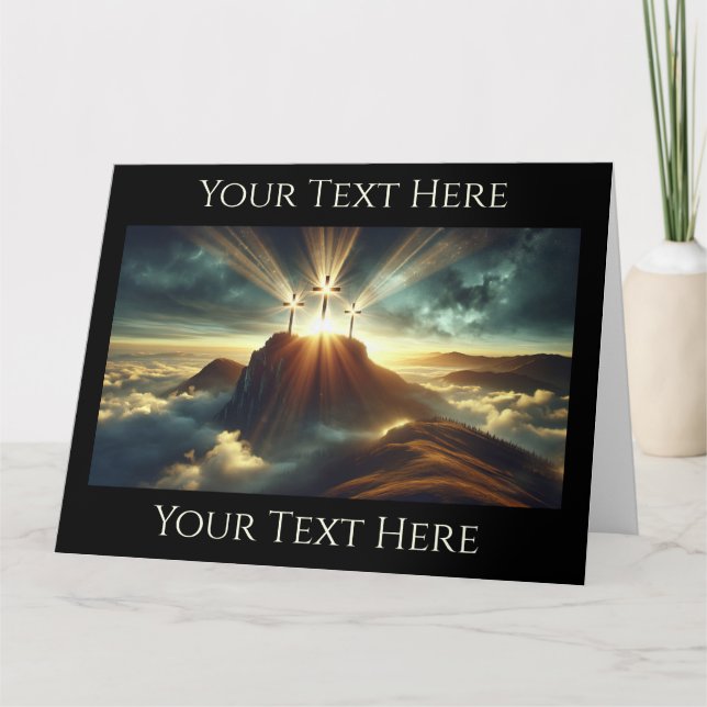 Carte 3 Croix d'or sur une montagne céleste (Devant)