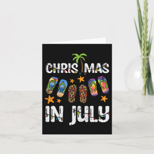 Carte 3 Flip Flops Noël En Juillet Été Noël Plage W